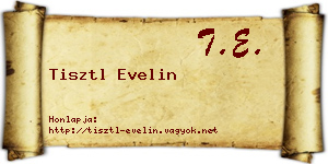 Tisztl Evelin névjegykártya