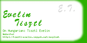 evelin tisztl business card